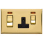 Winchester Range Polished Brass Switches & Sockets, W01 - 45A Cooker Unit + 13A Socket by Heritage Brass By M-Marcus