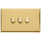 Winchester Range Polished Brass Switches & Sockets, W01 - 3 Gang TED Dimmer (Compatible with LED Lamps) by Heritage Brass By M-Marcus