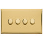 Winchester Range Polished Brass Switches & Sockets, W01 - 4G Multi Location Primary Dimmer by Heritage Brass By M-Marcus