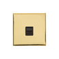 Winchester Range Polished Brass Switches & Sockets, W01 - 1 Gang Master Line Socket by Heritage Brass By M-Marcus