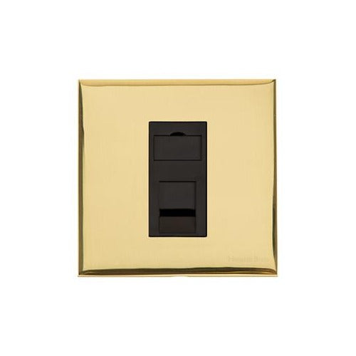 Winchester Range Polished Brass Switches & Sockets, W01 - 1 Gang RJ45 by Heritage Brass By M-Marcus