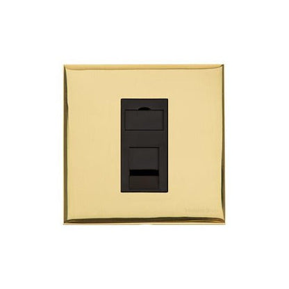 Winchester Range Polished Brass Switches & Sockets, W01 - 1 Gang CAT6 by Heritage Brass By M-Marcus