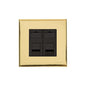 Winchester Range Polished Brass Switches & Sockets, W01 - 2 Gang RJ45 by Heritage Brass By M-Marcus
