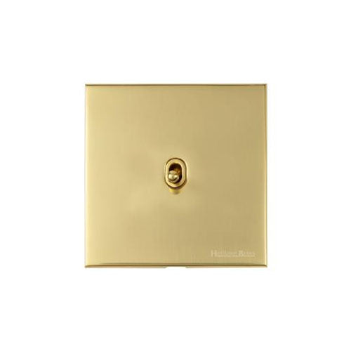 Winchester Range Polished Brass Switches & Sockets, W01 - 1 Gang Intermediate Stockholm Toggle by Heritage Brass By M-Marcus