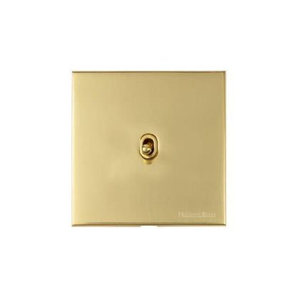 Winchester Range Polished Brass Switches & Sockets, W01 - 1 Gang Intermediate Stockholm Toggle by Heritage Brass By M-Marcus