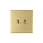 Windsor Range Polished Brass Switches & Sockets, WN1 - 2 Gang Stockholm Toggle by Heritage Brass By M-Marcus