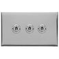Winchester Range Polished Chrome Switches & Sockets, W02 - 3 Gang Toggle Switch by Heritage Brass By M-Marcus