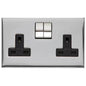 Winchester Range Polished Chrome Switches & Sockets, W02 - Double Socket (13 Amp) by Heritage Brass By M-Marcus