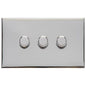 Winchester Range Polished Chrome Switches & Sockets, W02 - 3G Multi Location Primary Dimmer by Heritage Brass By M-Marcus