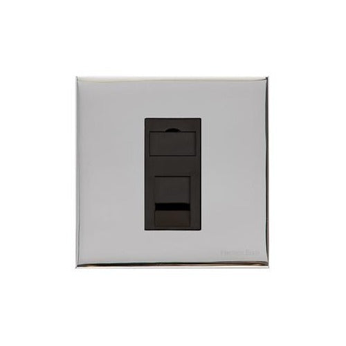 Winchester Range Polished Chrome Switches & Sockets, W02 - 1 Gang CAT6 by Heritage Brass By M-Marcus