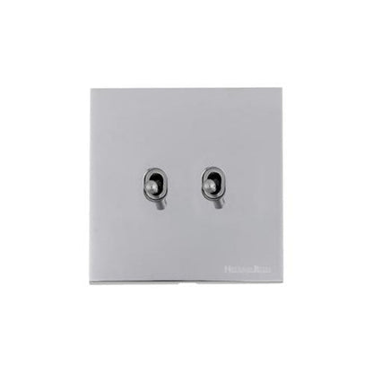 Winchester Range Polished Chrome Switches & Sockets, W02 - 2 Gang Stockholm Toggle by Heritage Brass By M-Marcus