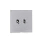 Winchester Range Polished Chrome Switches & Sockets, W02 - 2 Gang Stockholm Toggle by Heritage Brass By M-Marcus