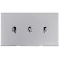 Winchester Range Polished Chrome Switches & Sockets, W02 - 3 Gang Stockholm Toggle by Heritage Brass By M-Marcus