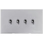 Winchester Range Polished Chrome Switches & Sockets, W02 - 4 Gang Stockholm Toggle by Heritage Brass By M-Marcus