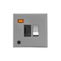 Winchester Range Satin Chrome Switches & Sockets, W03 - Switched Spur with Neon + Cord (13 Amp) by Heritage Brass By M-Marcus