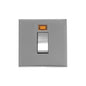 Winchester Range Satin Chrome Switches & Sockets, W03 - 45A DP Cooker Switch with Neon (single plate) by Heritage Brass By M-Marcus