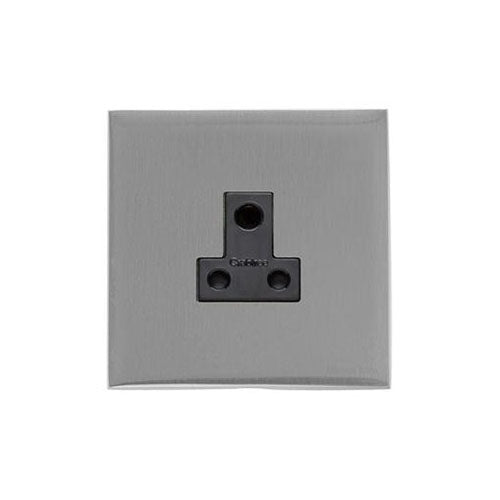 Winchester Range Satin Chrome Switches & Sockets, W03 - 5 Amp 3 Round Pin Socket by Heritage Brass By M-Marcus