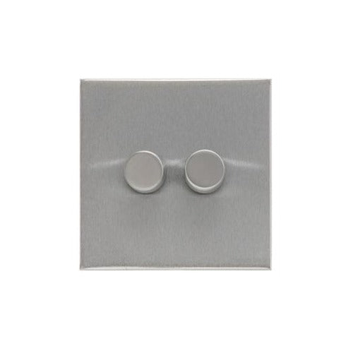 Winchester Range Satin Chrome Switches & Sockets, W03 - 2G Multi Location Primary Dimmer by Heritage Brass By M-Marcus