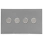 Winchester Range Satin Chrome Switches & Sockets, W03 - 4G Multi Location Primary Dimmer by Heritage Brass By M-Marcus