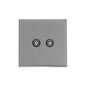 Winchester Range Satin Chrome Switches & Sockets, W03 - 2 Gang TV Coaxial Socket by Heritage Brass By M-Marcus