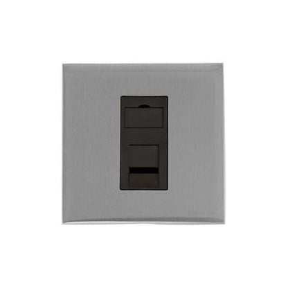 Winchester Range Satin Chrome Switches & Sockets, W03 - 1 Gang CAT6 by Heritage Brass By M-Marcus