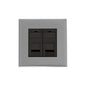Winchester Range Satin Chrome Switches & Sockets, W03 - 2 Gang RJ45 by Heritage Brass By M-Marcus