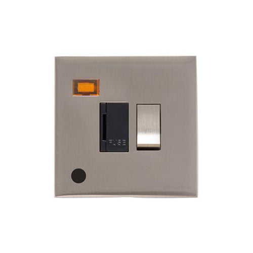 Winchester Range Satin Nickel Switches & Sockets, W05 - Switched Spur with Neon + Cord (13 Amp) by Heritage Brass By M-Marcus