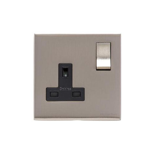 Winchester Range Satin Nickel Switches & Sockets, W05 - Single Socket (13 Amp) by Heritage Brass By M-Marcus