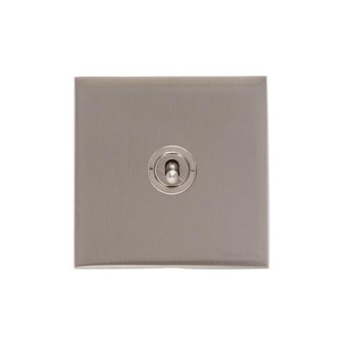 Windsor Range Satin Nickel Switches & Sockets, WN5 - 1 Gang Intermediate Toggle Switch by Heritage Brass By M-Marcus