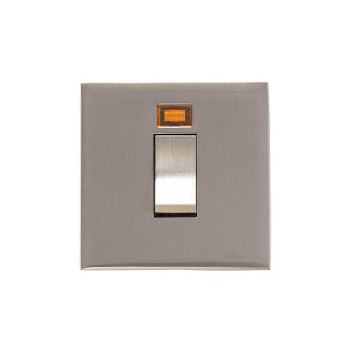 Winchester Range Satin Nickel Switches & Sockets, W05 - 45A DP Cooker Switch with Neon (single plate) by Heritage Brass By M-Marcus