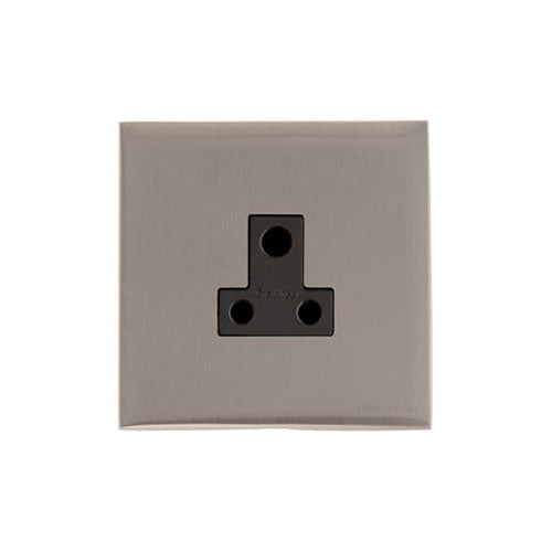Winchester Range Satin Nickel Switches & Sockets, W05 - 5 Amp 3 Round Pin Socket by Heritage Brass By M-Marcus