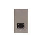 Winchester Range Satin Nickel Switches & Sockets, W05 - Shaver Socket Output Voltage 110/240V by Heritage Brass By M-Marcus