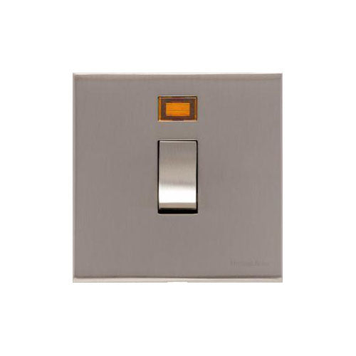 Winchester Range Satin Nickel Switches & Sockets, W05 - 20A Double Pole Switch with Neon by Heritage Brass By M-Marcus