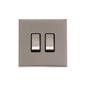Winchester Range Satin Nickel Switches & Sockets, W05 - 2 Gang Rocker Switch by Heritage Brass By M-Marcus