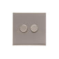 Winchester Range Satin Nickel Switches & Sockets, W05 - 2 Gang TED Dimmer (Compatible with LED Lamps) by Heritage Brass By M-Marcus