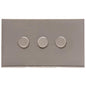 Winchester Range Satin Nickel Switches & Sockets, W05 - 3 Gang TED Dimmer (Compatible with LED Lamps) by Heritage Brass By M-Marcus