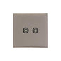 Winchester Range Satin Nickel Switches & Sockets, W05 - 2 Gang TV Coaxial Socket by Heritage Brass By M-Marcus