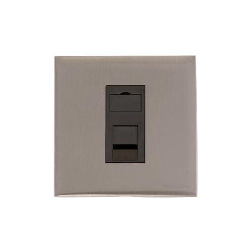 Winchester Range Satin Nickel Switches & Sockets, W05 - 1 Gang RJ11 by Heritage Brass By M-Marcus