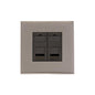 Winchester Range Satin Nickel Switches & Sockets, W05 - 2 Gang Master Line Socket by Heritage Brass By M-Marcus