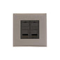 Winchester Range Satin Nickel Switches & Sockets, W05 - 2 Gang RJ45 by Heritage Brass By M-Marcus