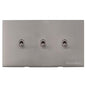 Winchester Range Satin Nickel Switches & Sockets, W05 - 3 Gang Stockholm Toggle by Heritage Brass By M-Marcus