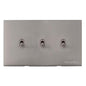 Windsor Range Satin Nickel Switches & Sockets, WN5 - 3 Gang Stockholm Toggle by Heritage Brass By M-Marcus