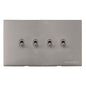 Windsor Range Satin Nickel Switches & Sockets, WN5 - 4 Gang Stockholm Toggle by Heritage Brass By M-Marcus