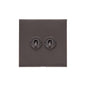 Winchester Range Matt Bronze Switches & Sockets, W09 - 2 Gang Toggle Switch by Heritage Brass By M-Marcus