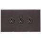 Winchester Range Matt Bronze Switches & Sockets, W09 - 3 Gang Toggle Switch by Heritage Brass By M-Marcus