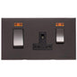 Winchester Range Matt Bronze Switches & Sockets, W09 - 45A Cooker Unit + 13A Socket by Heritage Brass By M-Marcus