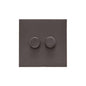 Winchester Range Matt Bronze Switches & Sockets, W09 - 2 Gang Dimmer 400 watts (Compatible with halogen/ incandescent bulbs) by Heritage Brass By M-Marcus