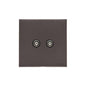 Winchester Range Matt Bronze Switches & Sockets, W09 - TV/FM Diplexed Socket by Heritage Brass By M-Marcus