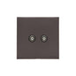 Winchester Range Matt Bronze Switches & Sockets, W09 - 2 Gang TV Coaxial Socket by Heritage Brass By M-Marcus
