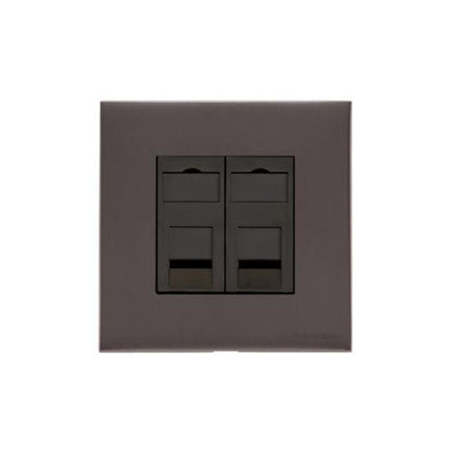 Winchester Range Matt Bronze Switches & Sockets, W09 - 2 Gang CAT6 by Heritage Brass By M-Marcus